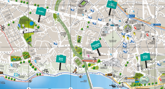 Mappe di Porto da stampare: attrazioni, metro, tram e bus